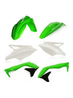 ACERBIS Plastic Kit for Kawasaki KXF 450 USA 2016-2017 (White, Black, Green) | Premium Motorcycle Body Plastics