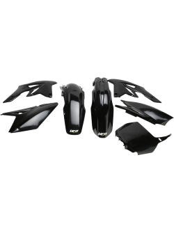 UFO COMPLETE BODY KIT SUZUKI RMZ250 (BLACK & WHITE) SUKIT407@