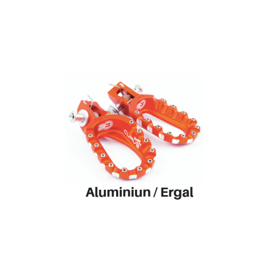 KTM/Husqvarna S3 Curve High Orange Foot Pegs KTM 2017+ - ESK-990-H