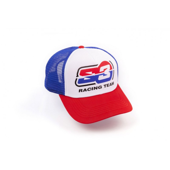 S3 Racing Caps 3 (BLACK * RED/BLUE) Y-061-63 - Premium Motorbike Cap