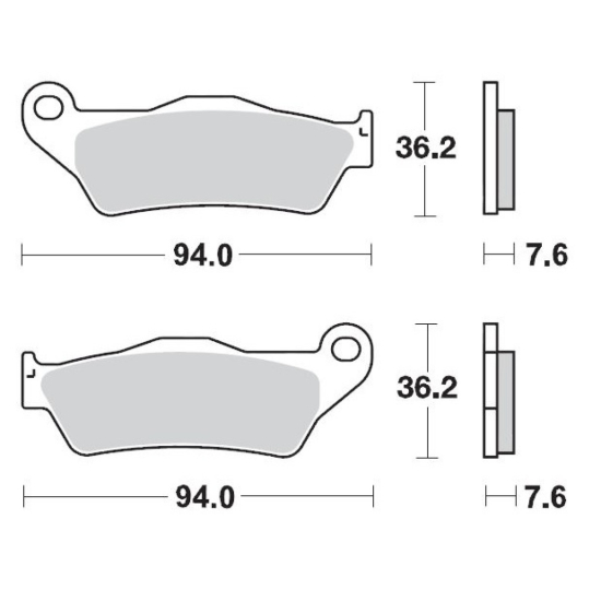 MOTO-MASTER BRAKE PAD OFFROAD SINTER PRO RACING GP 093012