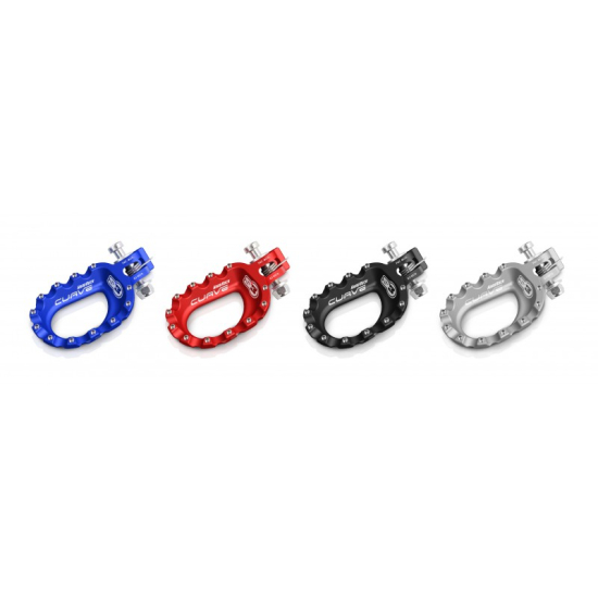 S3 CURVE Trial Footrests - Aluminium (Red, Black, Blue, Silver) | ESK-970-X