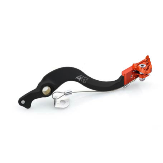 ART Factory Black Anodized Aluminium Brake Pedal with Orange Tip | Motorbike Parts