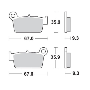 MOTO-MASTER BRAKE PAD OFFROAD SINTER PRO RACING 094511