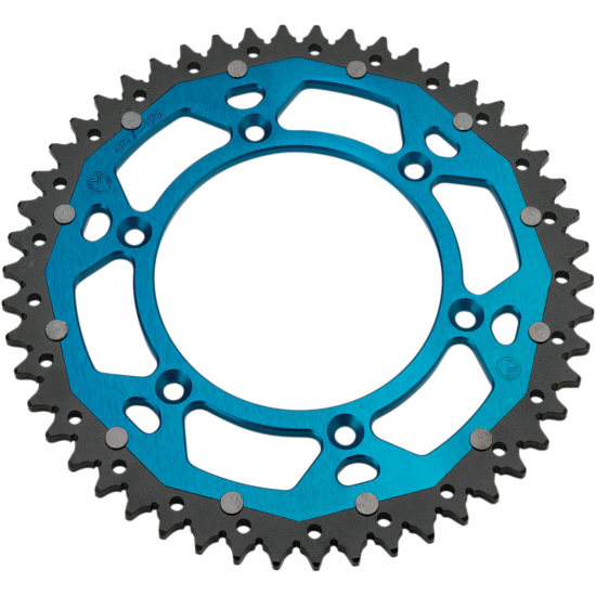 MOOSE RACING HARD-PARTS REAR SPROCKET / 50 TEETH / 520 PITCH / BLUE/NATURAL / ALUMINIUM/STEEL 1210-251-50-12X