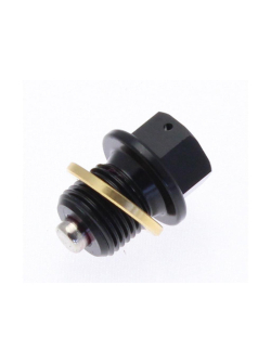 TECNIUM Magnetic Oil Drain Plug M12x1.5x13 Aluminium Black - Premium Motorcycle Maintenance Solution