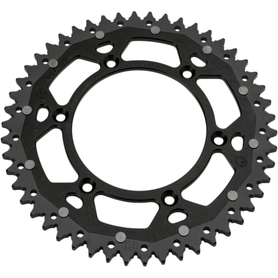 MOOSE RACING HARD-PARTS REAR SPROCKET - 48 TEETH - 520 PITCH - BLACK/NATURAL - ALUMINIUM/STEEL