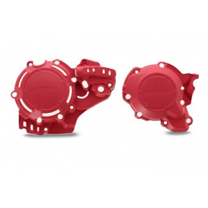 ACERBIS X-POWER Gas Gas Side Cover Guards (Black & Red) - Ignition & Clutch Set