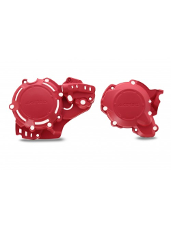 ACERBIS X-POWER Gas Gas Side Cover Guards (Black & Red) - Ignition & Clutch Set