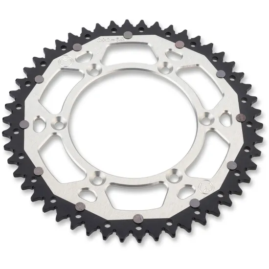 MOOSE RACING HARD-PARTS REAR SPROCKET / 50 TEETH / 520 PITCH / SILVER/NATURAL / ALUMINIUM/STEEL 1210-808-50-11X