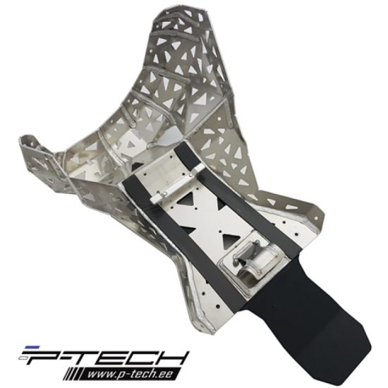 P-TECH Skid Plate with Exhaust Pipe Guard and Plastic Bottom #1