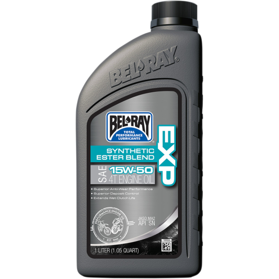 BEL-RAY EXP Semi-Synthetic Ester Blend 4-Stroke Engine Oil 15W-50 1 Liter