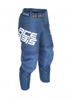 ACERBIS MX K-WINDY Kid Vented Pants (White/Dark Blue) - Sizes 18-28