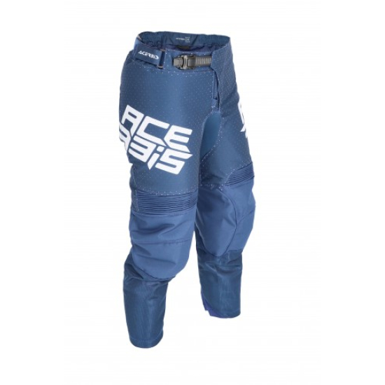 ACERBIS MX K-WINDY Kid Vented Pants (White/Dark Blue) - Sizes 18-28