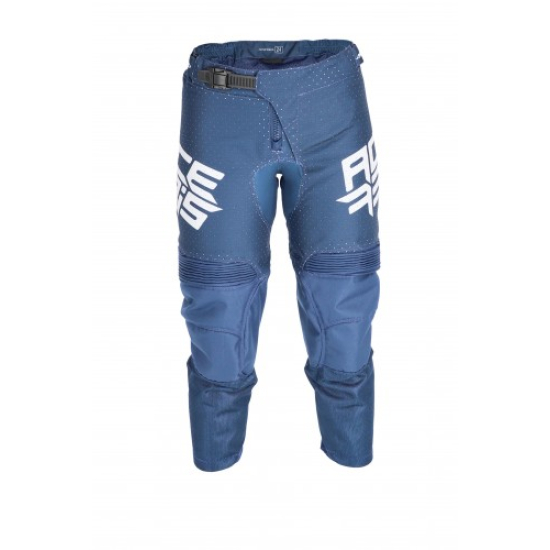 ACERBIS MX K-WINDY Kid Vented Pants (White/Dark Blue) - Size #3