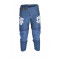 ACERBIS MX K-WINDY Kid Vented Pants (White/Dark Blue) - Sizes 18-28