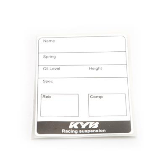 KYB TOOLS label suspension name, oil level, spring PRD 150350000110