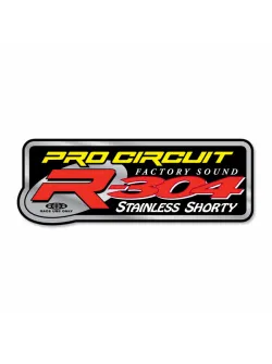 PRO CIRCUIT DECAL LOGO STICKER R-304 STAINLESS SHORTY DCR304