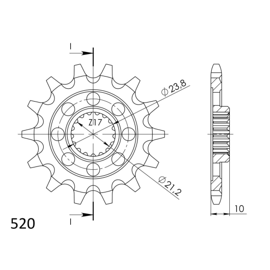 SUPERSPROX Counter Shaft Sprocket CST-1442:13.1 - Premium Mo #1