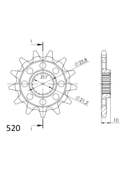 SUPERSPROX CST-1443:13.1 Counter Shaft Sprocket - Premium Motorbike Parts