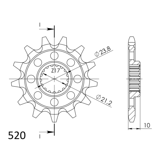 SUPERSPROX CST-1443:13.1 Counter Shaft Sprocket - Premium Motorbike Parts