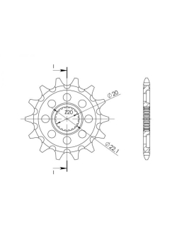 SUPERSPROX Counter Shaft Sprocket CST-1590:13.1 - Premium Motorcycle Component