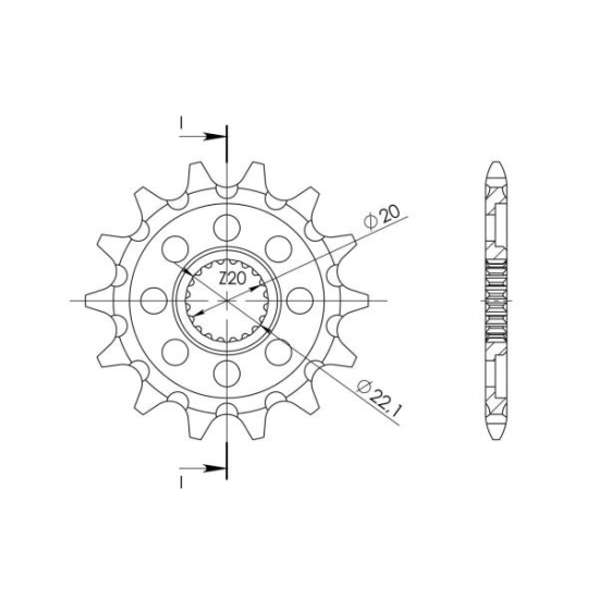 SUPERSPROX Counter Shaft Sprocket CST-1590:13.1 - Premium Mo #1