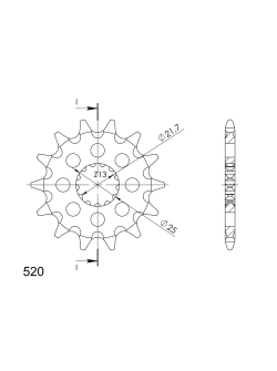 SUPERSPROX COUNTER SHAFT SPROCKET CST-565:13.1 - High-Performance Motorbike Part