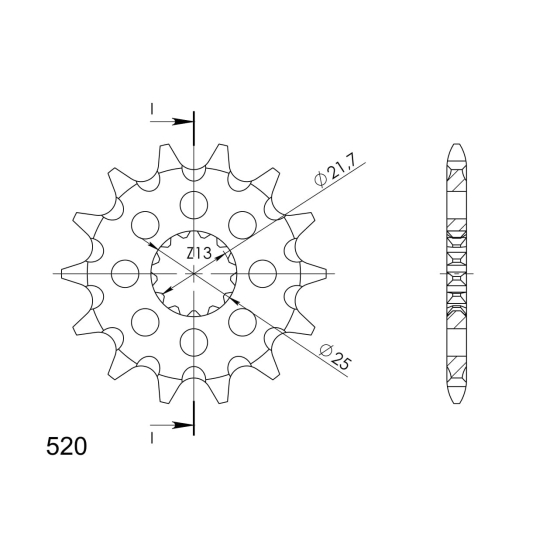 SUPERSPROX COUNTER SHAFT SPROCKET CST-565:13.1 - High-Perfor #1