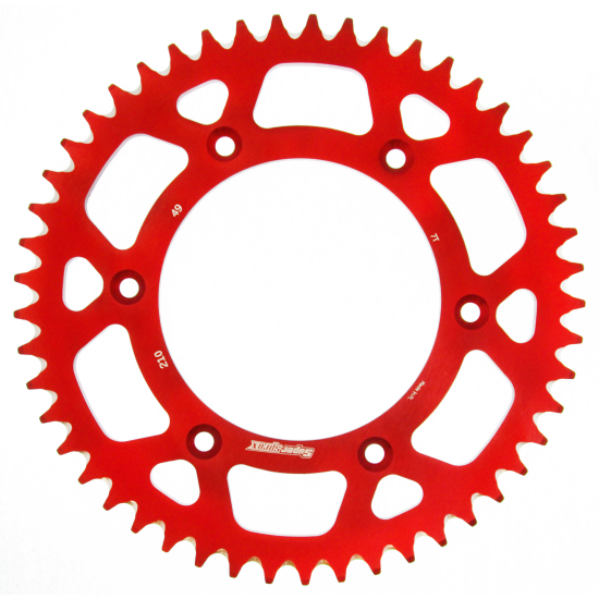 SUPERSPROX Aluminum Rear Sprocket RAL-210:49/50 - High-Performance Motorbike Parts