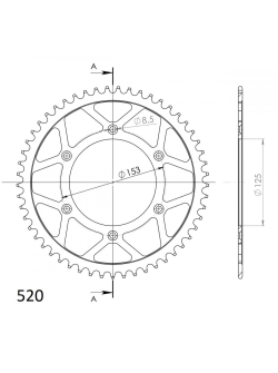 SUPERSPROX STEEL REAR SPROCKET RFE-210:51 - Durable Motorbike Performance