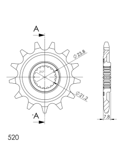 SUPERSPROX Counter Shaft Sprocket CST-1326:13.1 | Premium Motorcycle Sprockets