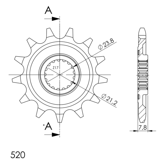 SUPERSPROX Counter Shaft Sprocket CST-1326:13.1 | Premium Mo #1