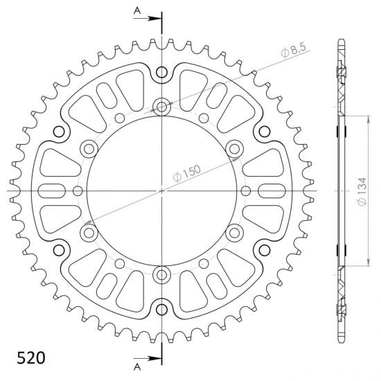 SuperSprox Stealth Rear Sprocket RST-460:49/50 #1