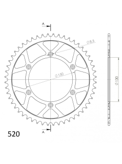 SUPERSPROX Steel Rear Sprocket RFE-245:49 for Ultimate Motorbike Performance