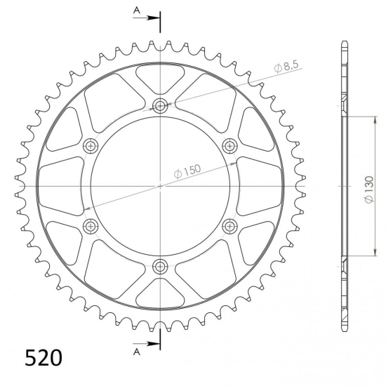 SUPERSPROX Steel Rear Sprocket RFE-245:49 for Ultimate Motorbike Performance