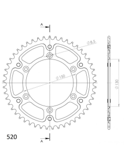 SUPERSPROX STEALTH REAR SPROCKET RST-245:40-51 | High-Performance Motorcycle Parts