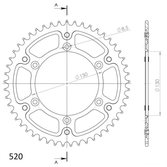 SUPERSPROX STEALTH REAR SPROCKET RST-245:40-51 | High-Perfor #1