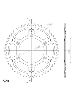 SUPERSPROX STEALTH REAR SPROCKET RST-8000:45-51 | Motorbike Sprockets