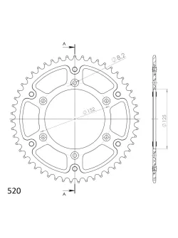 SUPERSPROX STEALTH REAR SPROCKET RST-8000:45-51 | Motorbike Sprockets