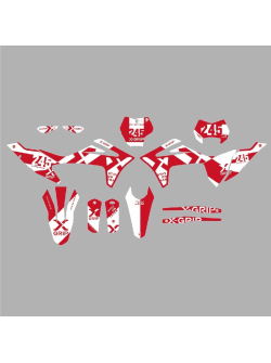 X-GRIP Graphic Kit #20 for GASGAS EC (F), MC (F), 2021 - (Red/White Mat * Grey/Mat)