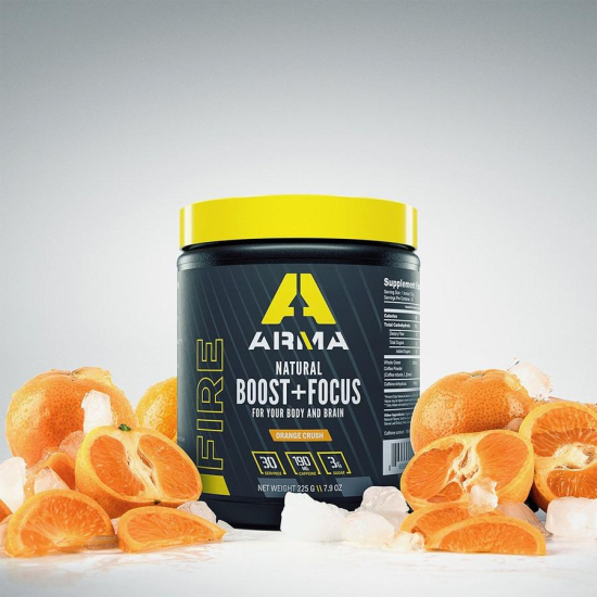 ARMA FIRE: Orange Crush & Strawberry Lemonade Drink Powder - Natural Boost + Focus