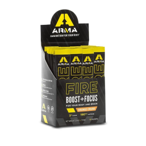 ARMA FIRE: Orange Crush & Strawberry Lemonade Natural Boost + Focus - Single Serve Box