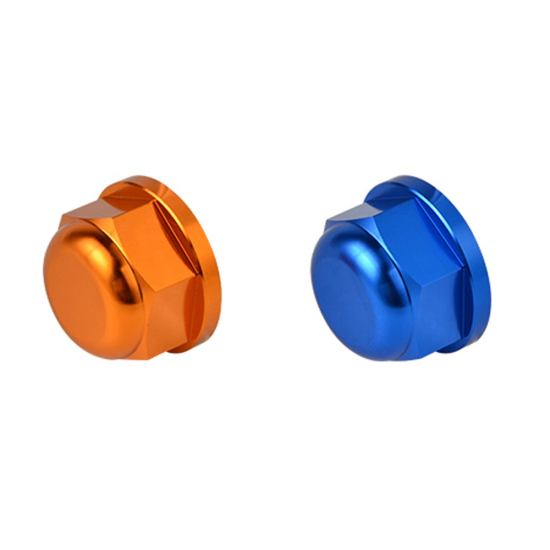 MX GUARDS M20xP1.5 Rear Axle Bolt for KTM, Husaberg, Husqvarna, Gas Gas - Blue & Orange