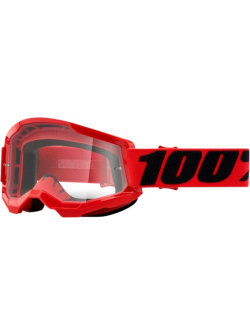 100% Strata 2 Goggles Red Clear 50027-00004 (50421-101-03)