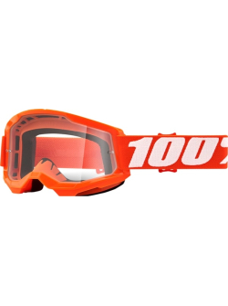 100% Strata 2 Goggles Orange 50027-00005 - Top Quality Adult Motorcycle Goggles