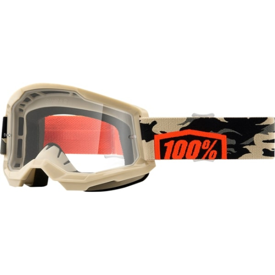 100% Strata 2 Goggles Kombat 50027-00007 - Premium Protection for Motorcycle Enthusiasts