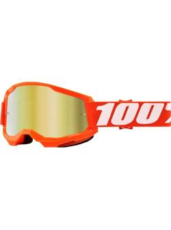 100% Strata 2 Goggles Orange - Mirror 50028-00005