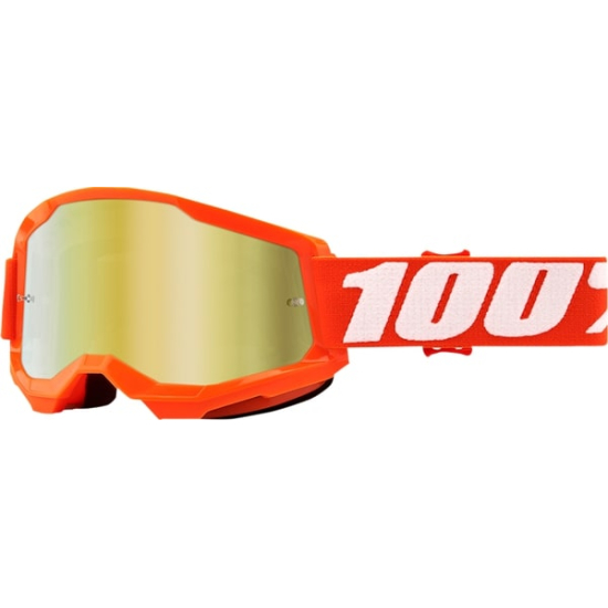 100% Strata 2 Goggles Orange - Mirror 50028-00005