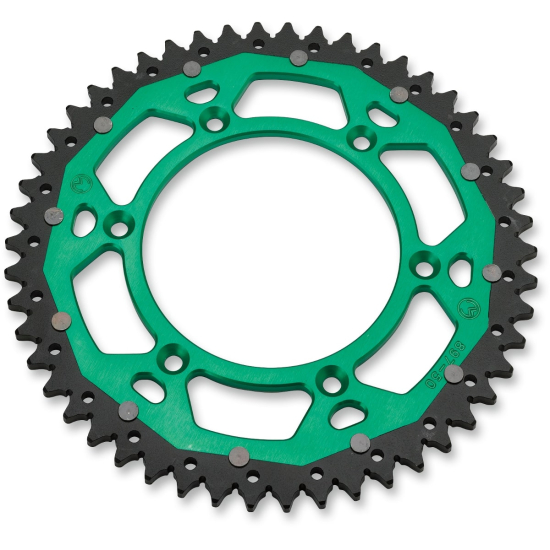 MOOSE RACING SPROCKET DUAL MSE (48-52) (BLACK & GREEN) 1210-460